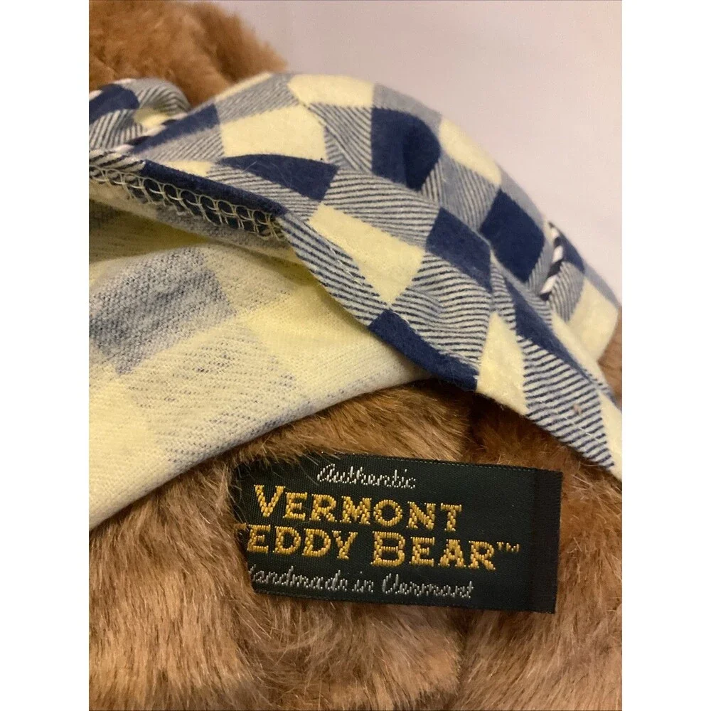 Vintage Vermont Teddy Bear Feel Better Bear  Articulated NIB W/Robe And Slippers